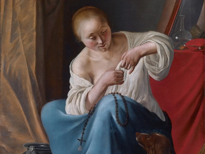 1596-Jacob van Campen - Donna che si prepara il bagno